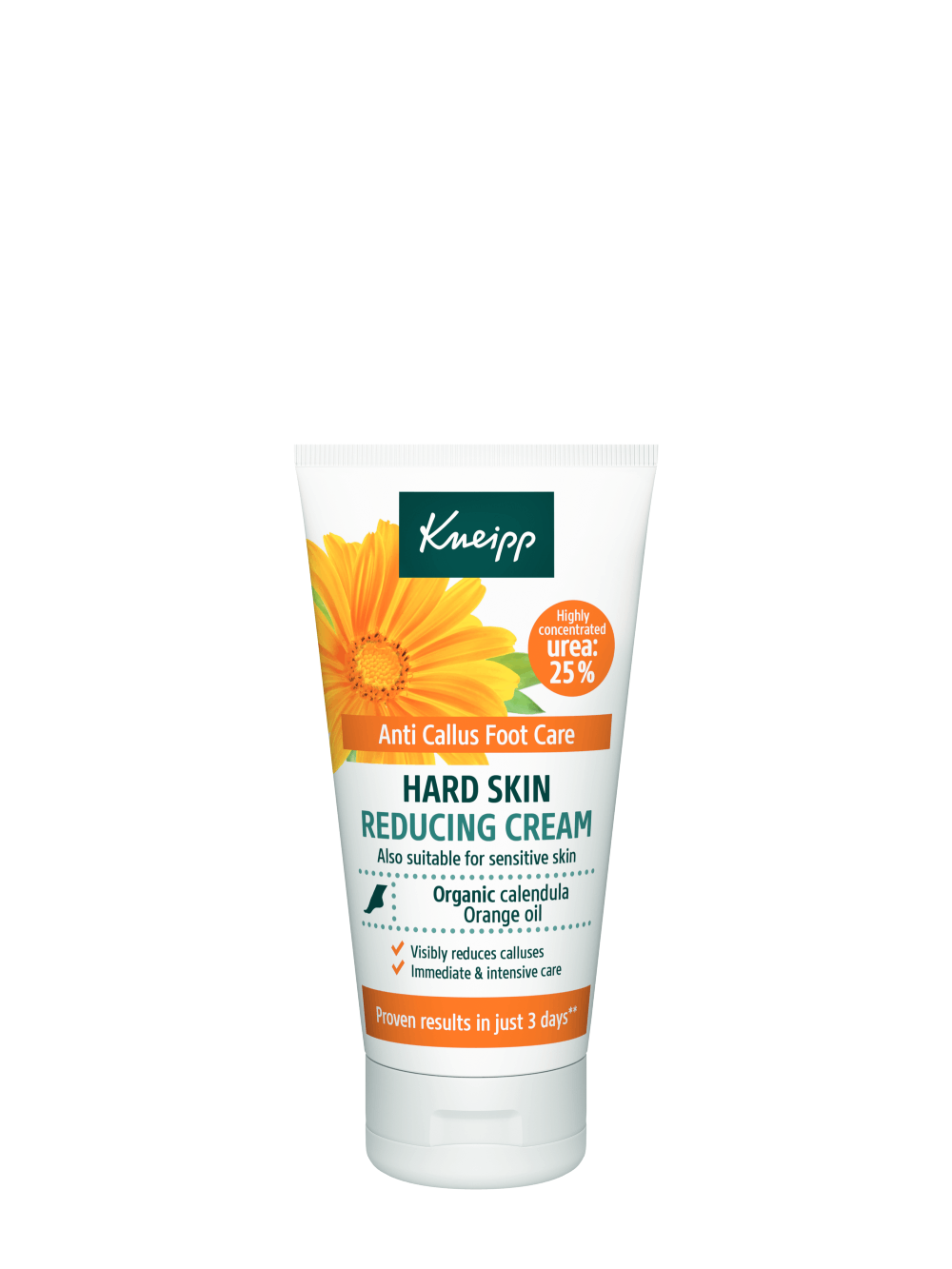 Kneipp mast na zrohovatělou kůži pomáhá změkčovat suchou a ztvrdlou pokožku chodidel. 