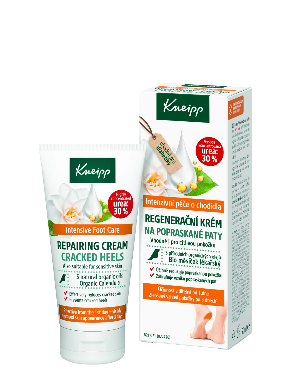 Kneipp regenerační krém na popraskané paty pomáhá vyživovat suchou pokožku a podporuje její regeneraci.