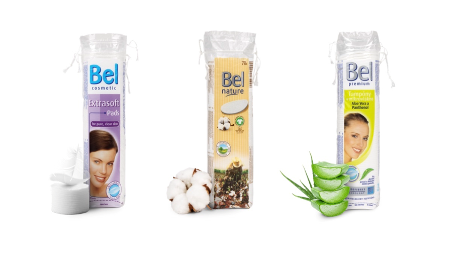 Odličovací vatové tampony Bel Extrasoft, Bel Nature Bio a Bel Premium