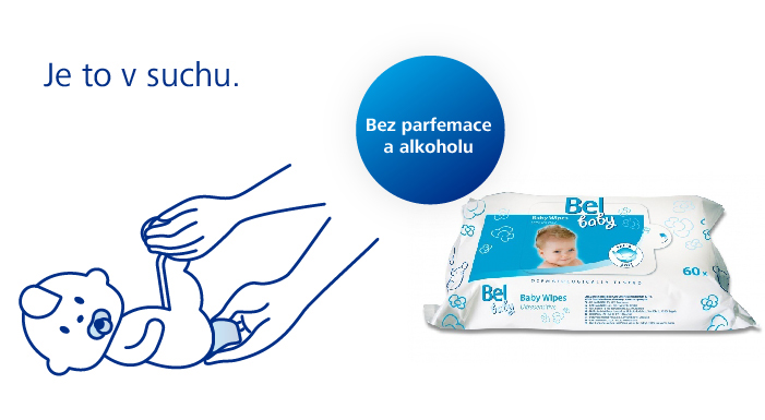 Bel baby vlhké utěrky neparfémované vlhké utěrky