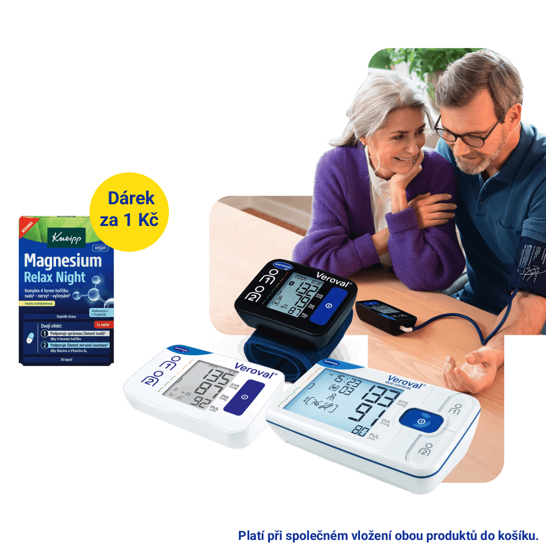 Kupte libovolný tlakoměr Veroval a získejte Kneipp Magnesium Relax Night za 1 Kč