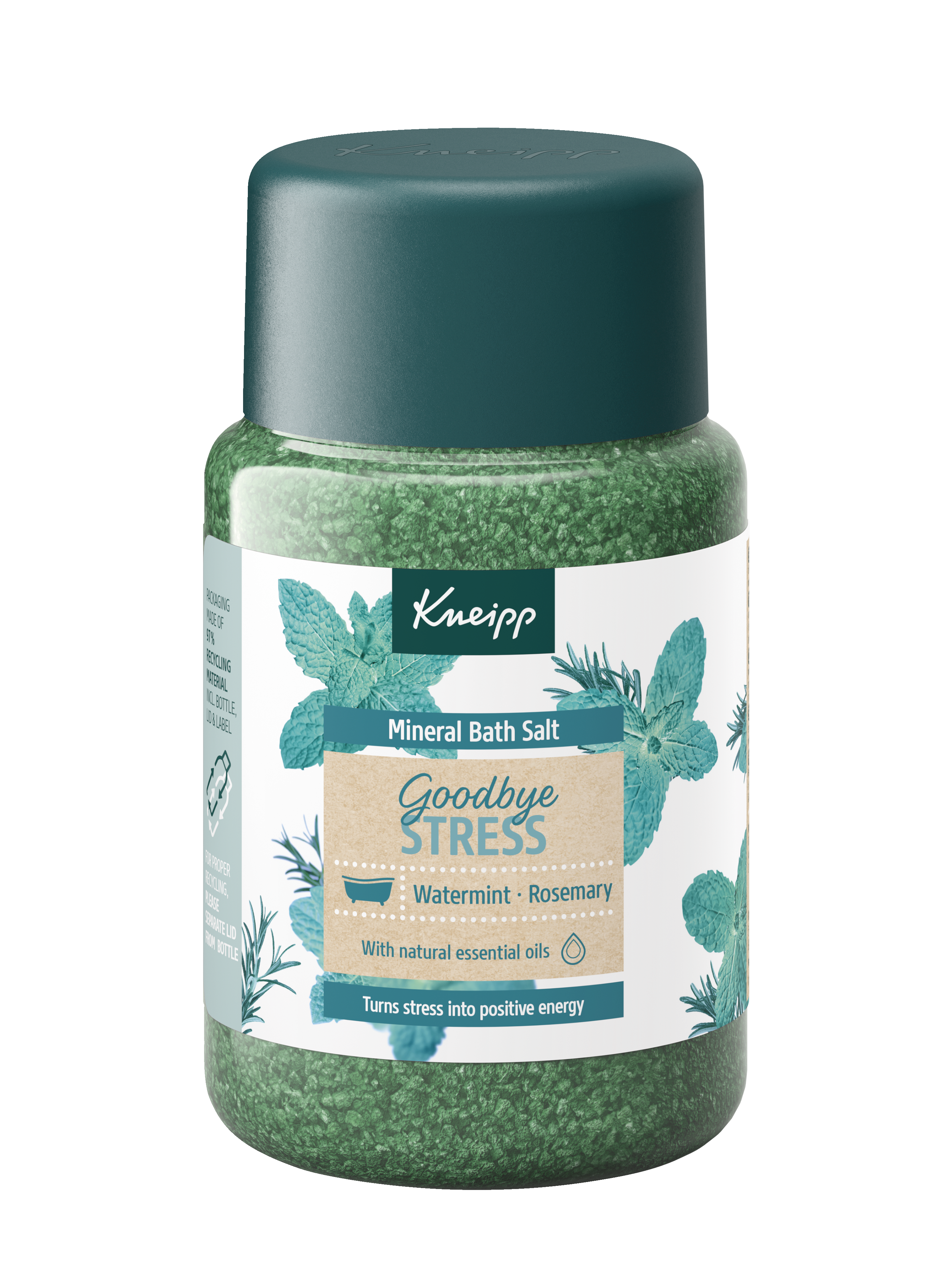 Kneipp sůl do koupele Goodbye Stress 500 g spojuje minerální krystaly soli z prastarého dolu Saline Luisenhall