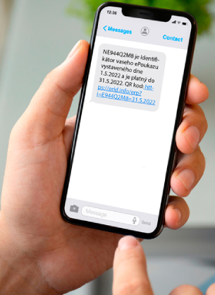 ePoukaz vám příjde formou SMS od vašeho lékaře