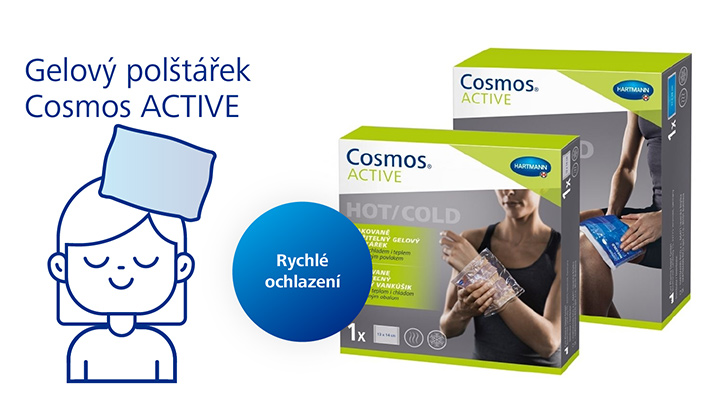Gelový polštářek opakovaně použitelný Cosmos ACTIVE velký 12 × 29 cm