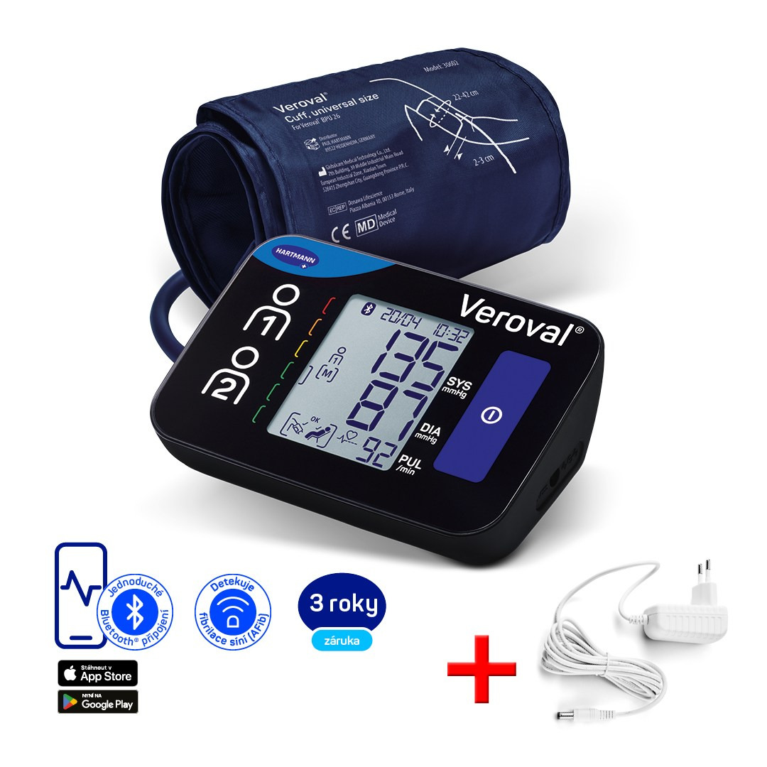 Tlakoměr Veroval compact + connect s adaptérem