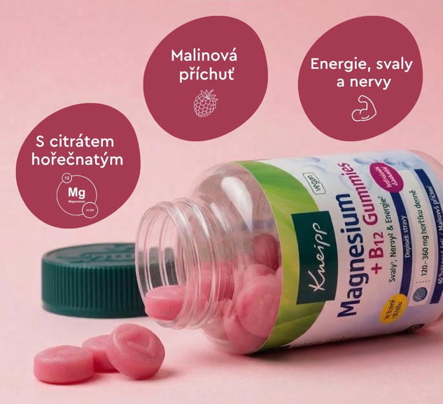 Kneipp Magnesium gummies pro zmírnění stresu