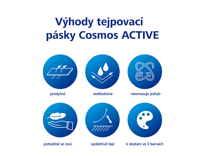 6 výhod tejpovacích pásek Cosmos ACTIVE