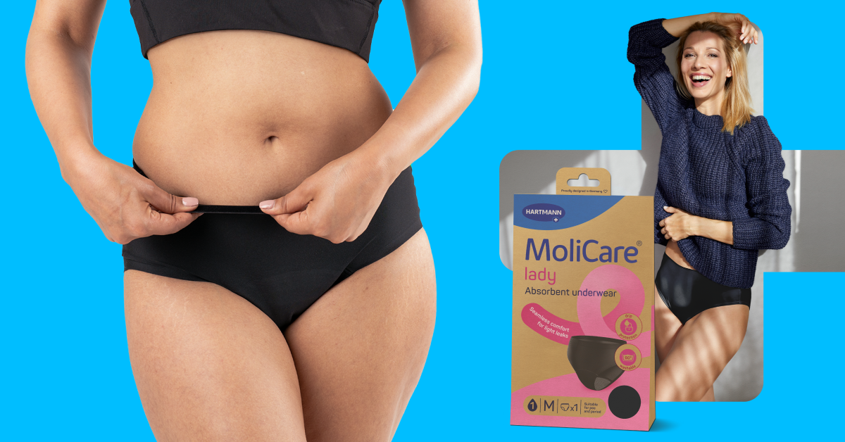 žena v absorpčním prádle MoliCare lady
