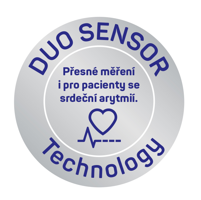 Přesné měření krevního tlaku i pro pacienty se srdeční arytmií s technologií DUO SENSOR